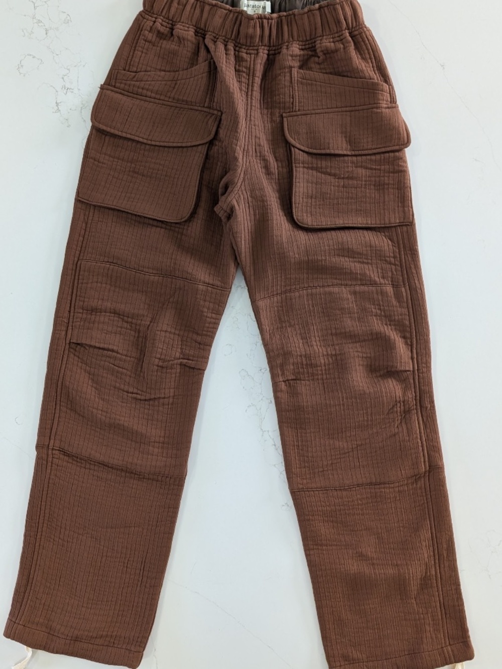 Paratodo Tundra Trousers S NWT Brown Quilted Cotton Cargo Pants Gorpcore USA